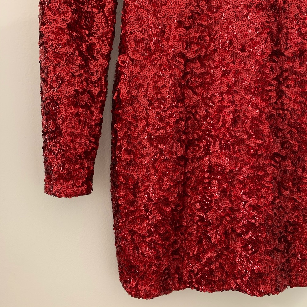 Red Sequin Mini Kimchi Blue Dress